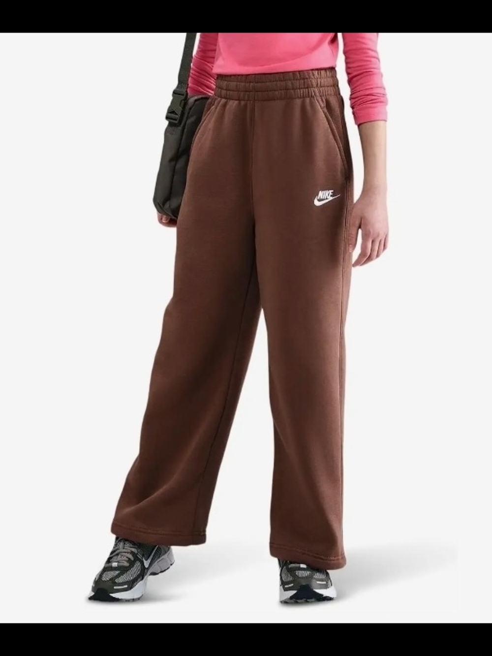 Nike Kids' Brown Wide-Leg Sweatpants - Size L